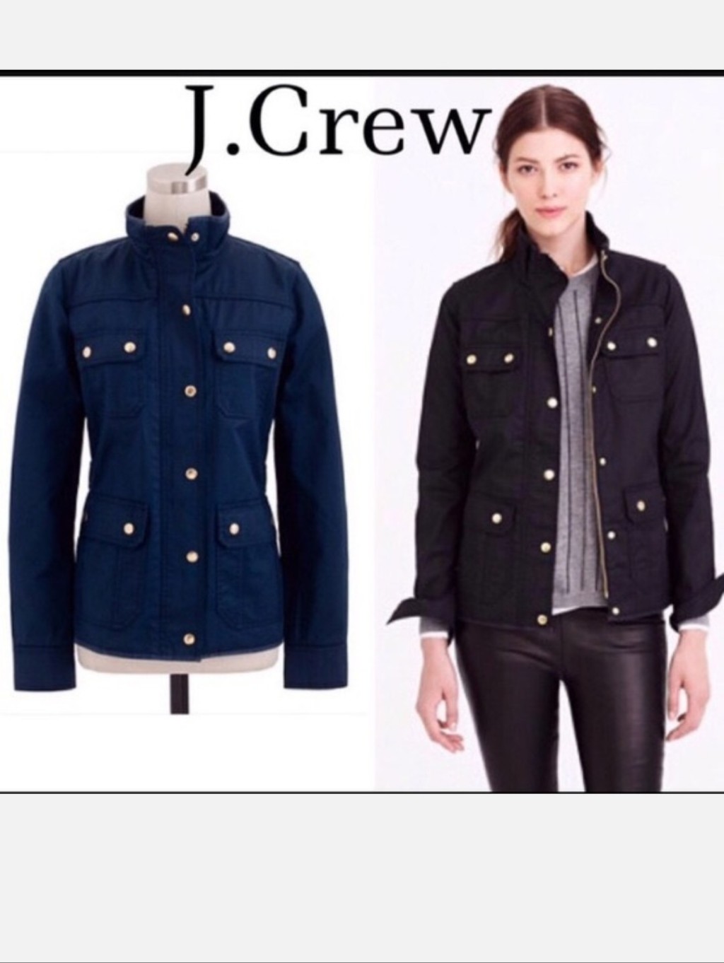 J. Crew Navy Downtown Cffield Jacket